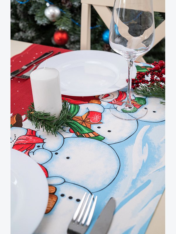 Дорожка на стол из рогожки 50х145 Happy Fox Home