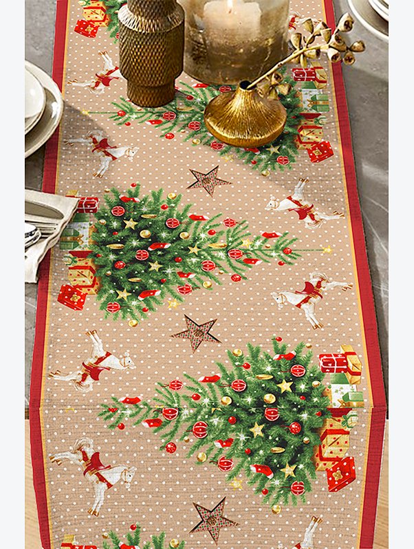Дорожка на стол из рогожки Happy Fox Home