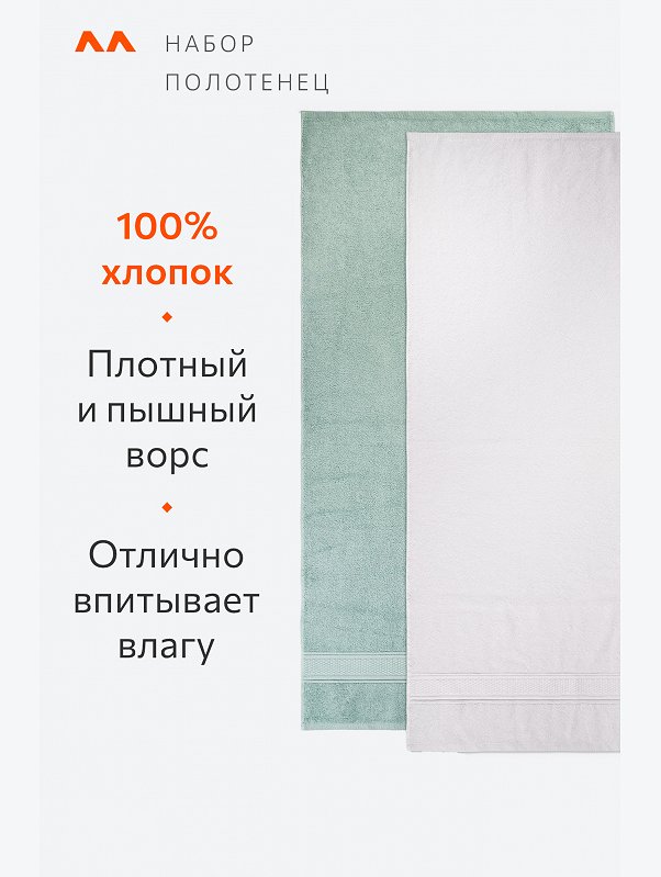 Набор махровых полотенец 2 шт Happy Fox Home