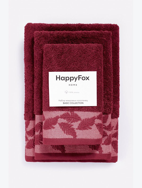 Набор махровых полотенец 3 шт Happy Fox Home