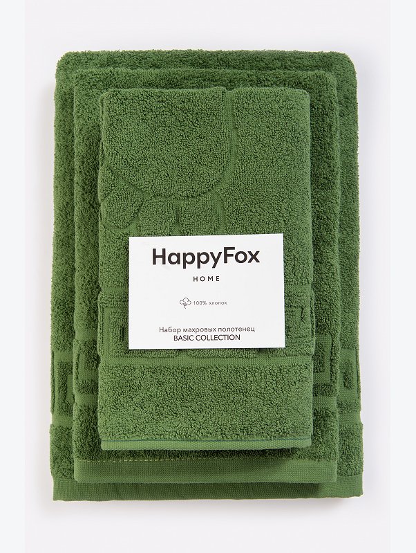 Набор махровых полотенец 3 шт Happy Fox Home