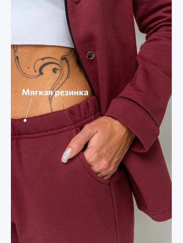 Женская пижама из футера с начесом Happyfox