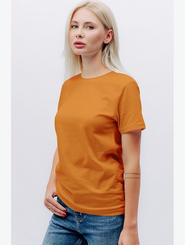 Однотонная женская футболка Happyfox