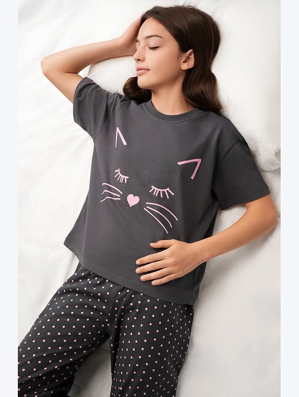 Хлопковая пижама для девочки Happyfox