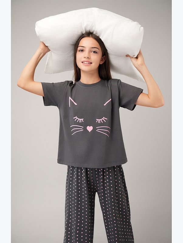 Хлопковая пижама для девочки Happyfox