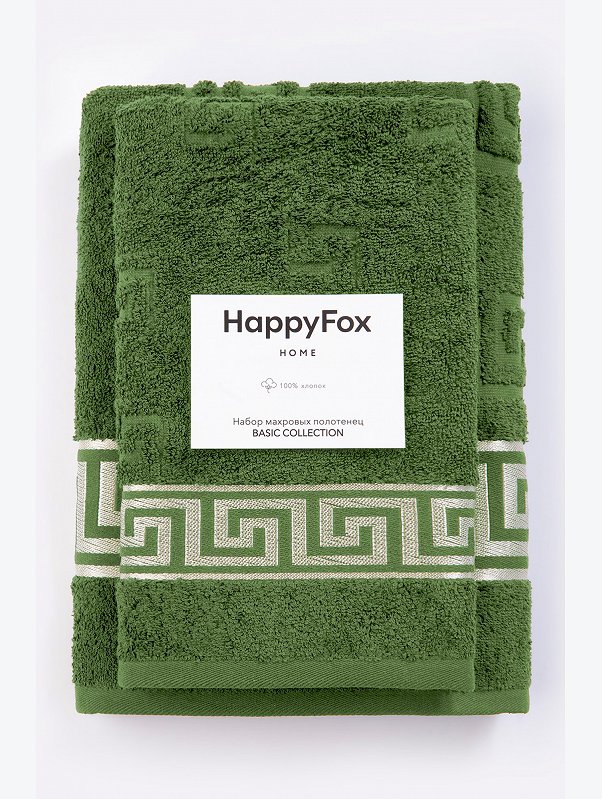 Набор махровых полотенец 2 шт Happy Fox Home