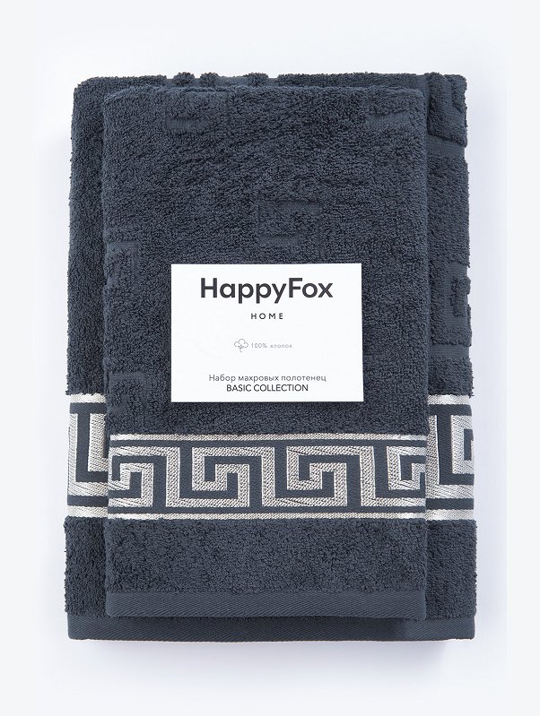 Набор махровых полотенец 2 шт Happy Fox Home