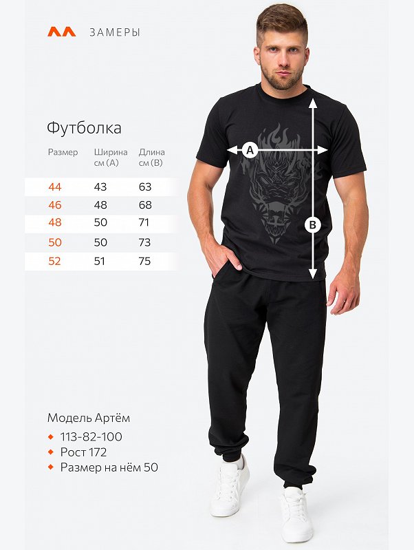 Футболка мужская с принтом дракон Happyfox