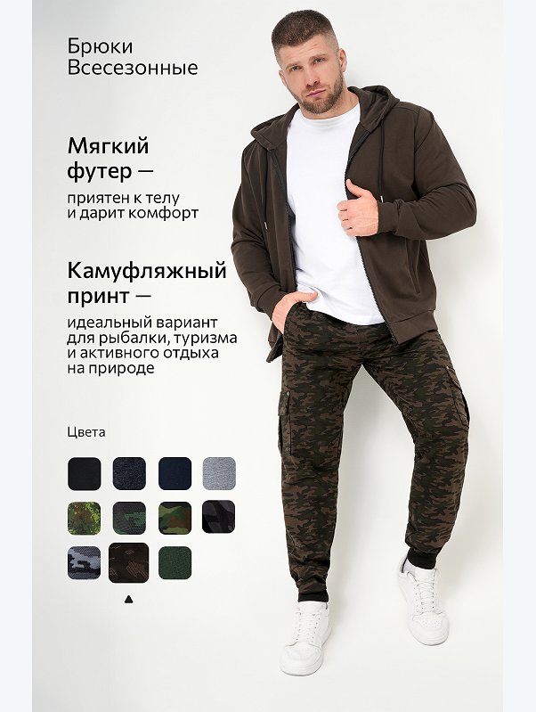 Мужские брюки из футера двухнитки Happyfox