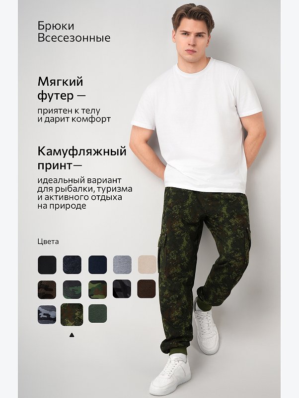 Мужские брюки из футера двухнитки Happyfox