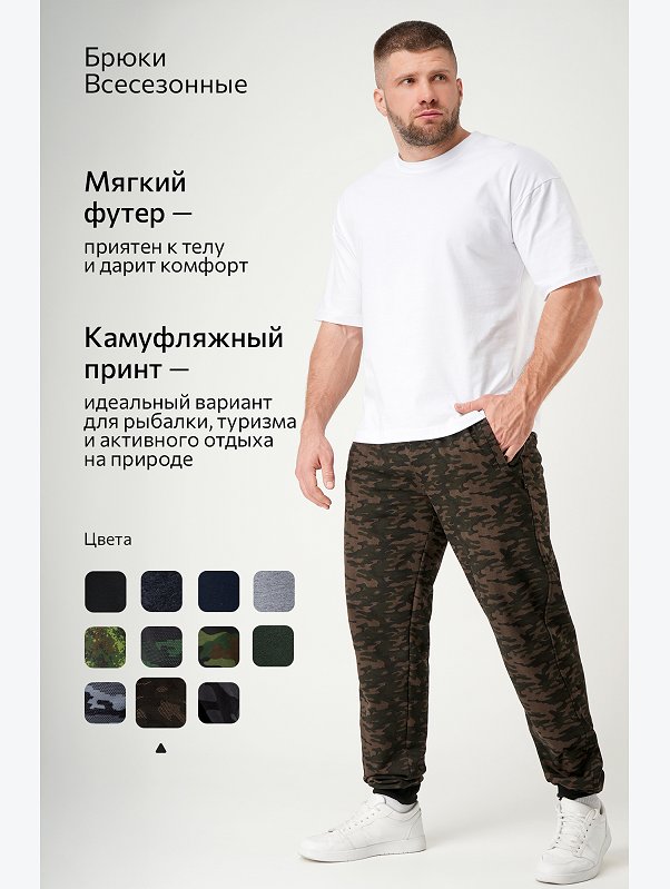 Мужские брюки из футера двухнитки Happyfox