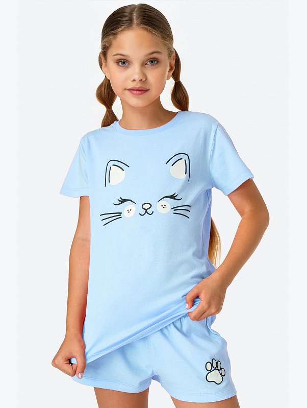 Хлопковая пижама для девочки Happyfox