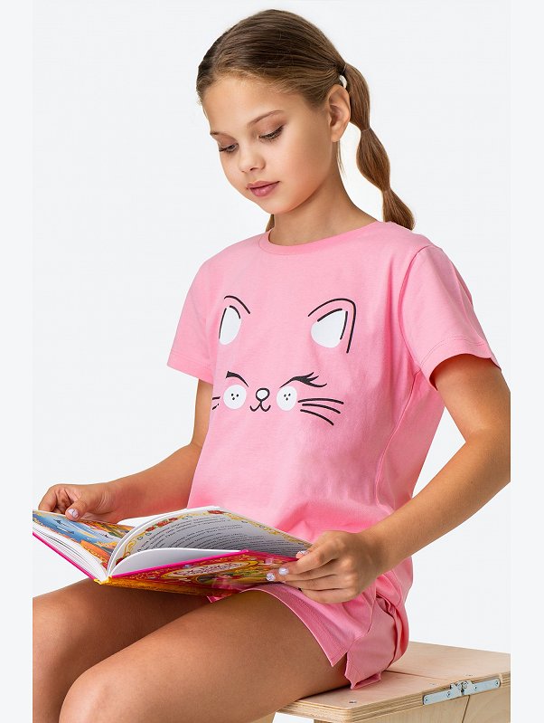 Хлопковая пижама для девочки Happyfox