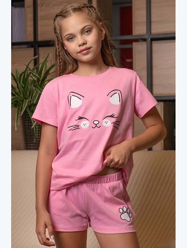 Хлопковая пижама для девочки Happyfox