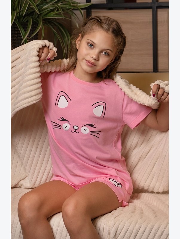 Хлопковая пижама для девочки Happyfox
