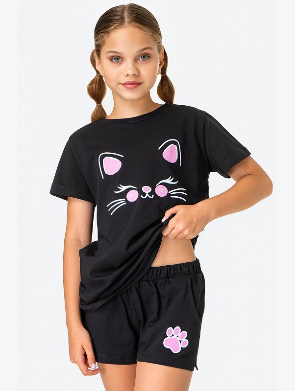 Хлопковая пижама для девочки Happyfox