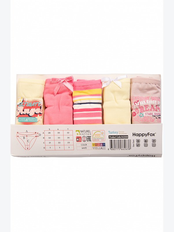 Трусы для девочки 5шт. Happyfox