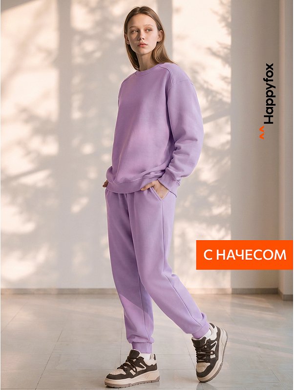 Костюм из футера с начесом для девочки Happyfox