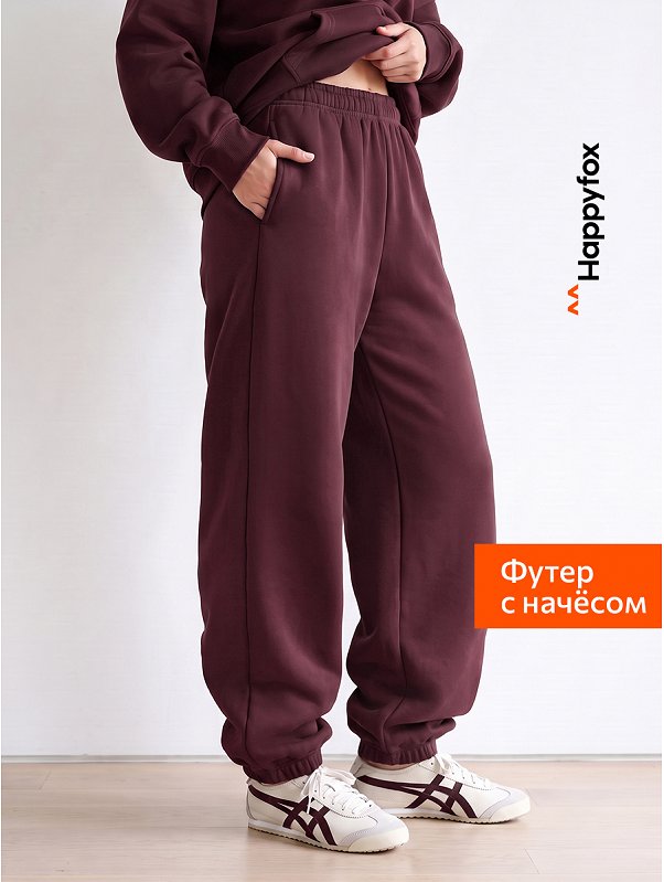 Женские брюки из футера с начесом Happyfox
