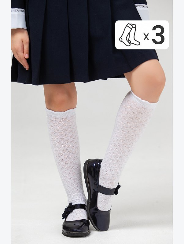 Ажурные гольфы для девочки 3 пары Happyfox