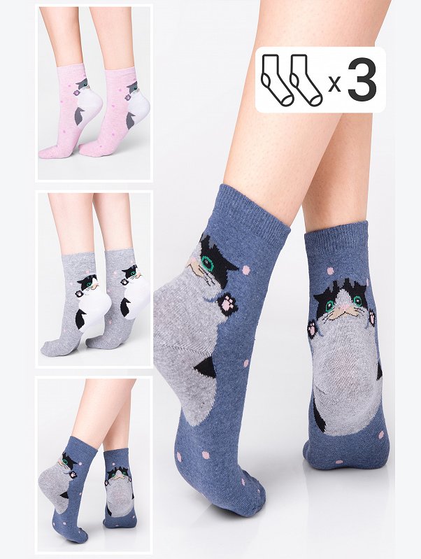 Женские носки 3 пары Happyfox