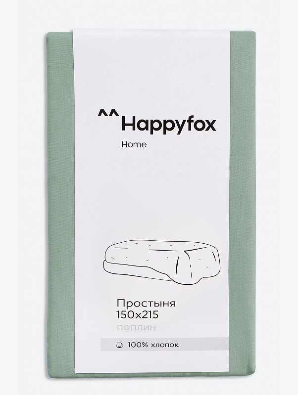 Простыня из поплина 150X215 Happy Fox Home