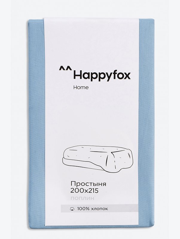 Простыня из поплина 200X215 Happy Fox Home
