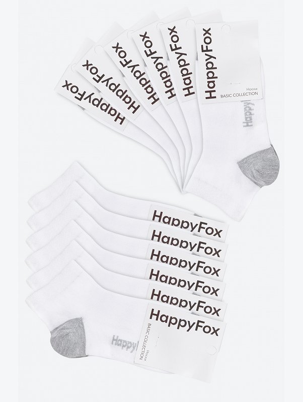 Набор носков 12 пар без сетки Happyfox