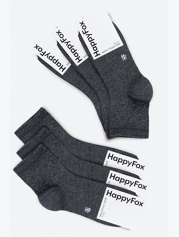6 пар спортивных носков с резинкой Happyfox