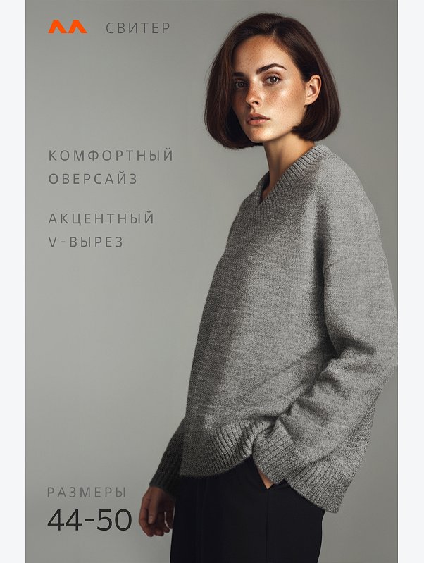 Женский свитер оверсайз Happyfox