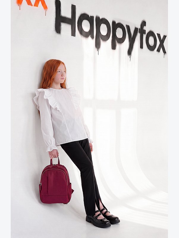 Нарядная блузка для девочки с длинным рукавом Happyfox