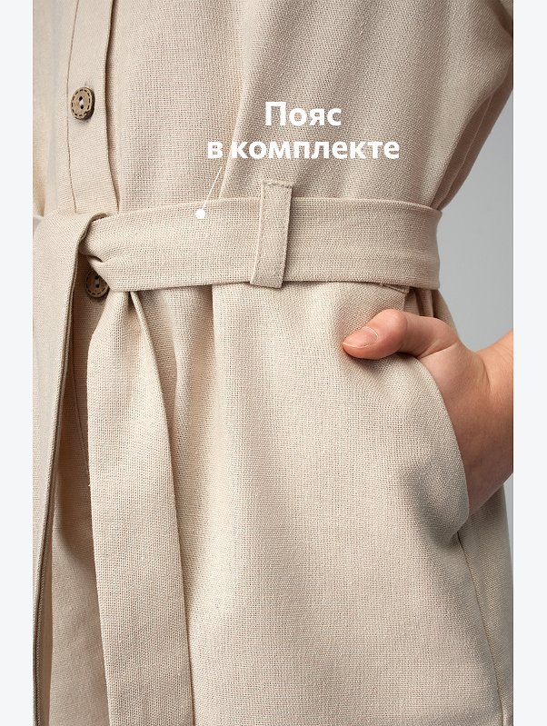 Льняной комбинезон для девочки Happyfox