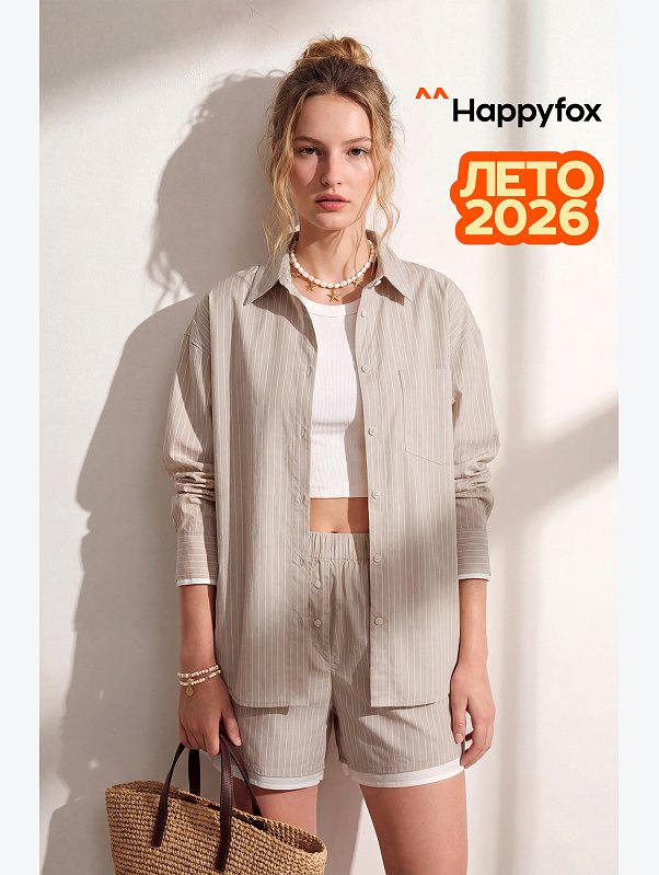 Хлопковый женский комплект Happyfox