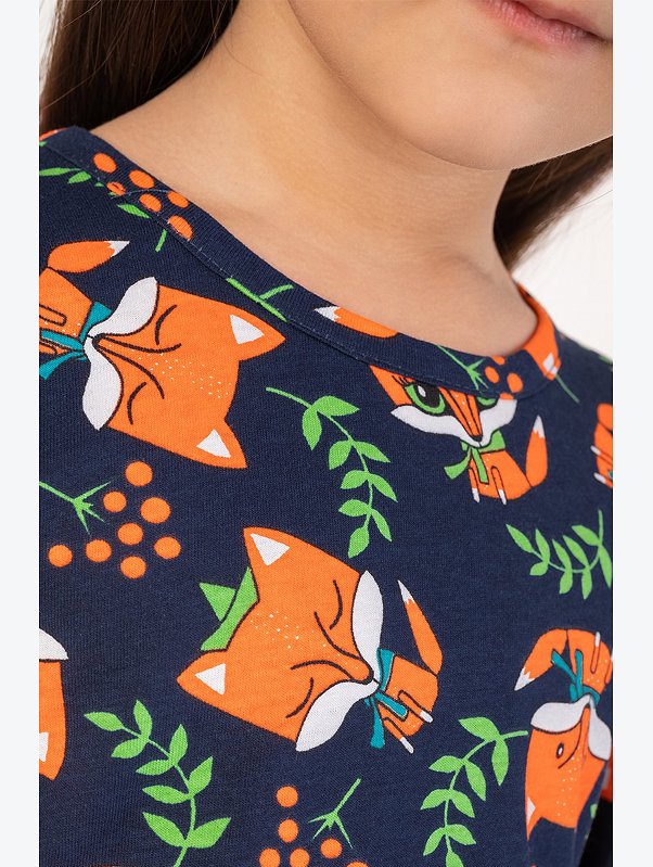 Хлопковое платье для девочки Happyfox
