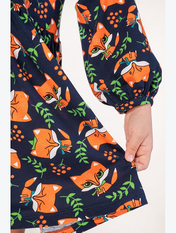 Хлопковое платье для девочки Happyfox