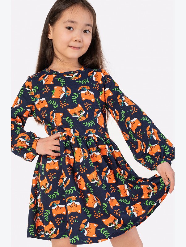 Хлопковое платье для девочки Happyfox