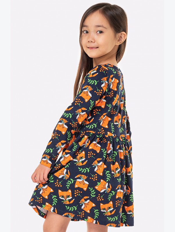 Хлопковое платье для девочки Happyfox