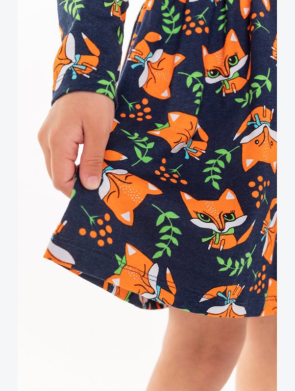 Хлопковое платье для девочки Happyfox