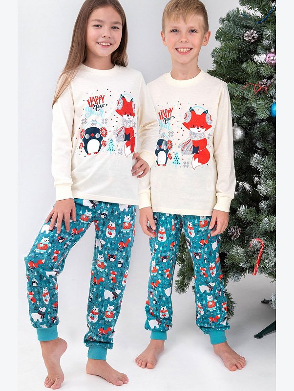 Детская новогодняя пижама Happyfox