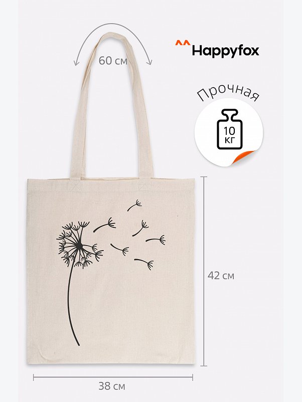 Эко-сумка шоппер Happy Fox Home