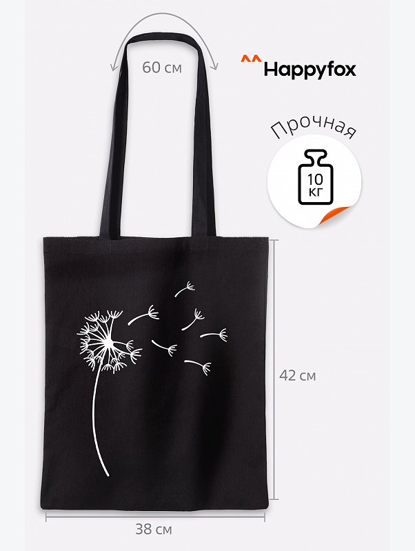 Эко-сумка шоппер Happy Fox Home