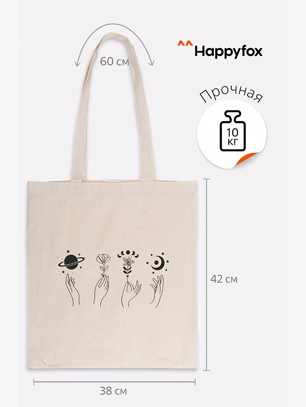Эко-сумка шоппер Happy Fox Home