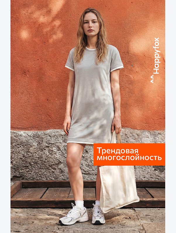 Женское трикотажное платье Happyfox