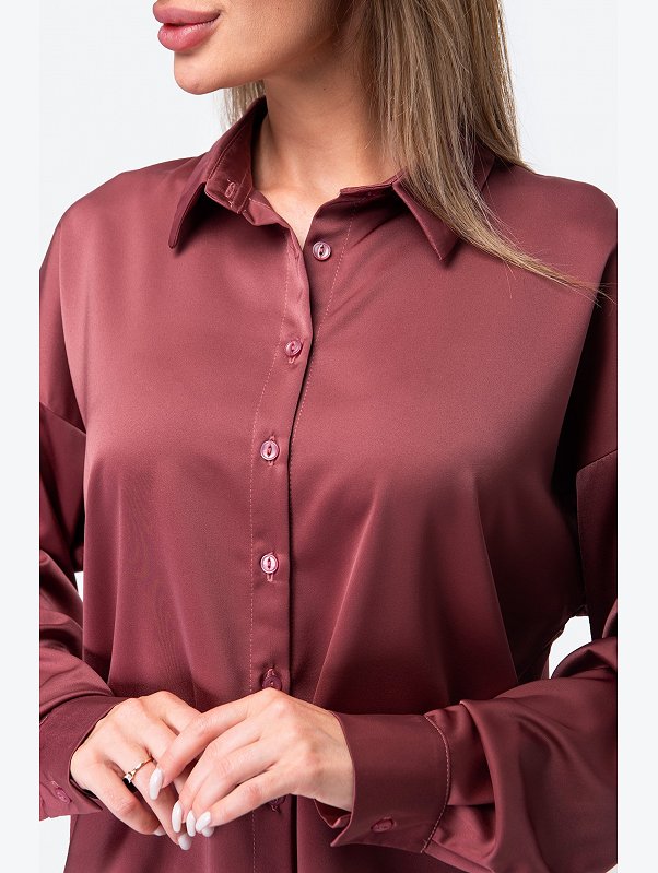 Женская шелковая рубашка Happyfox