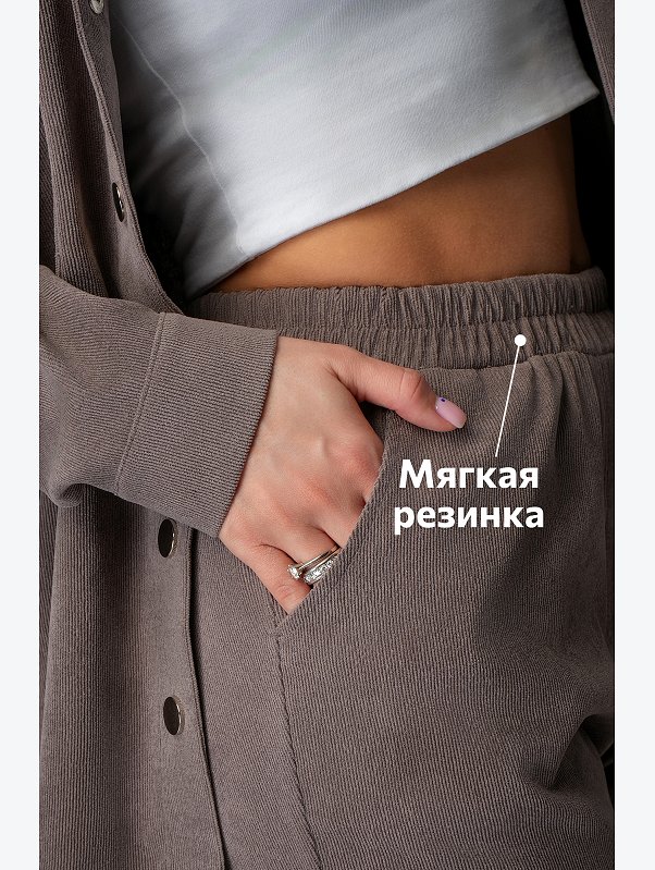 Женский вельветовый костюм с брюками джоггерами Happyfox
