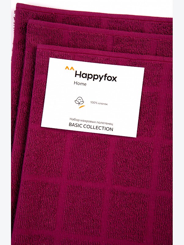 Набор махровых полотенец 3 шт Happy Fox Home