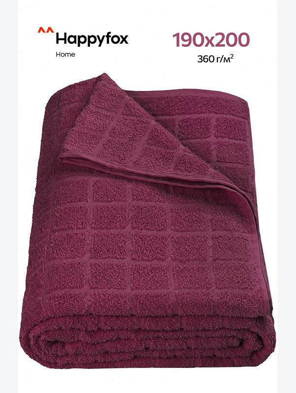 Простыня махровая 190Х200 Happy Fox Home