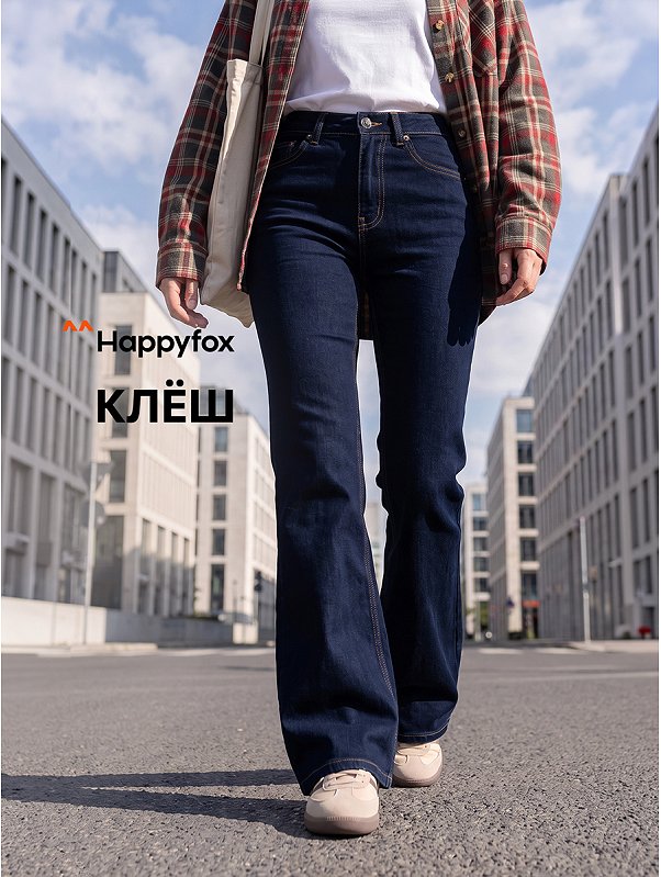 Женские джинсы клеш Happyfox