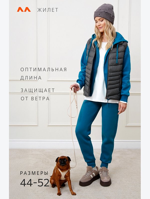 Женский утепленный жилет Happyfox