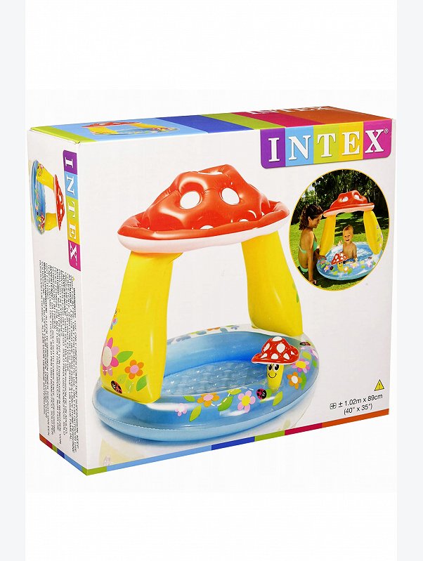 Бассейн надувной с навесом Intex